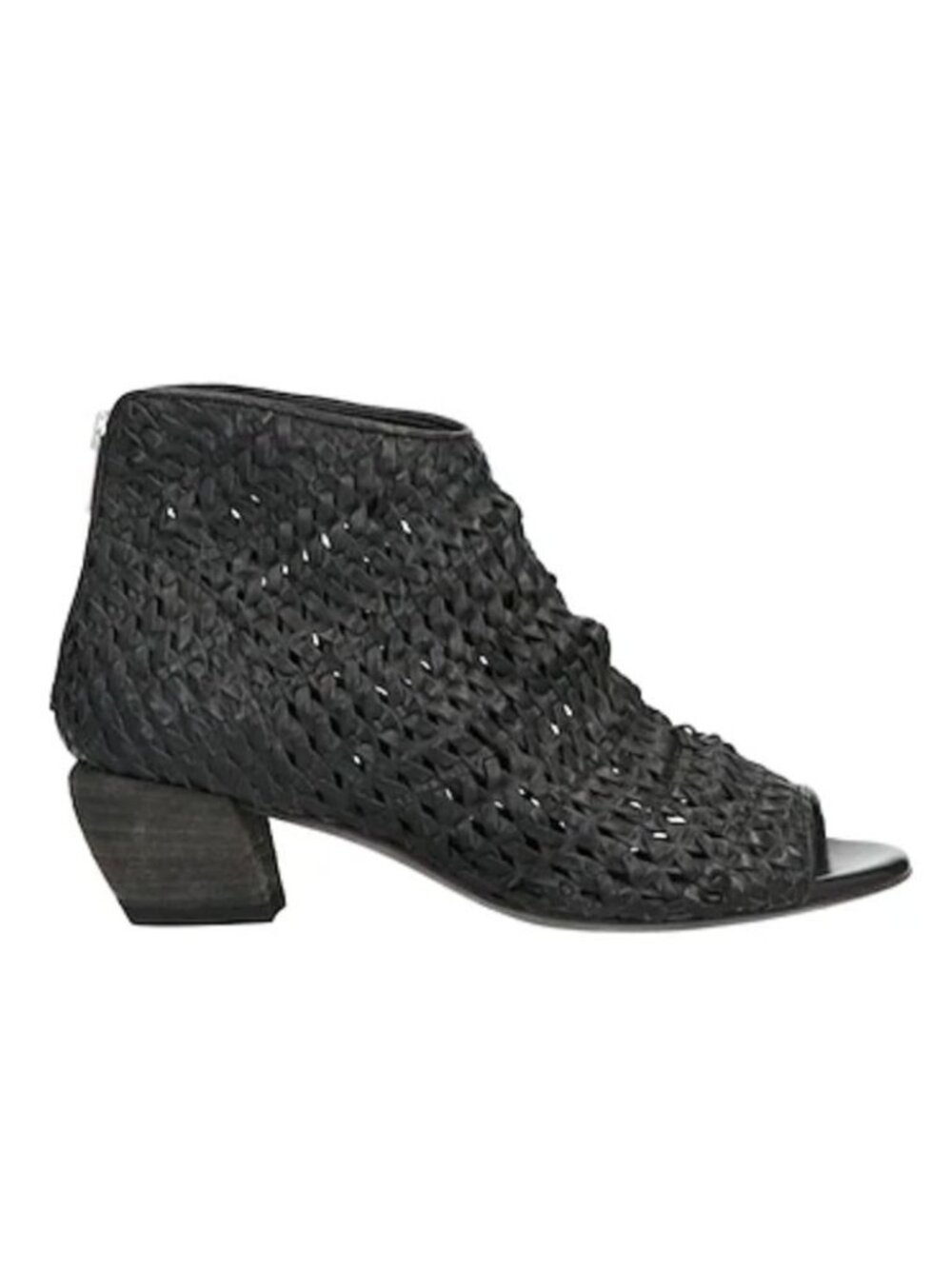 OFFICINE CREATIVE Helyette Intreccio Rest Woven Booties Shoes Black 39